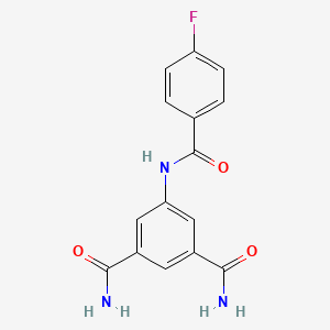 molecular formula C15H12FN3O3 B10972181 5-{[(4-Fluorophenyl)carbonyl]amino}benzene-1,3-dicarboxamide 