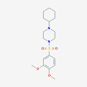 1-Cyclohexyl-4-[(3,4-dimethoxyphenyl)sulfonyl]piperazine