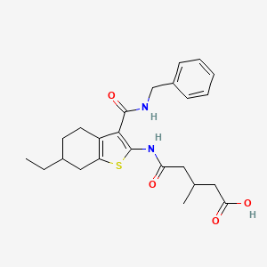 5-{[3-(Benzylcarbamoyl)-6-ethyl-4,5,6,7-tetrahydro-1-benzothiophen-2-yl]amino}-3-methyl-5-oxopentanoic acid