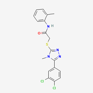 2-{[5-(3,4-dichlorophenyl)-4-methyl-4H-1,2,4-triazol-3-yl]sulfanyl}-N-(2-methylphenyl)acetamide