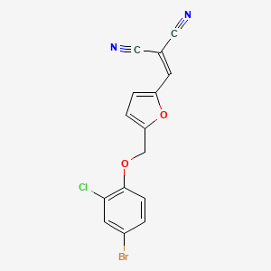 ({5-[(4-Bromo-2-chlorophenoxy)methyl]furan-2-yl}methylidene)propanedinitrile