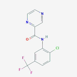 N-[2-chloro-5-(trifluoromethyl)phenyl]pyrazine-2-carboxamide