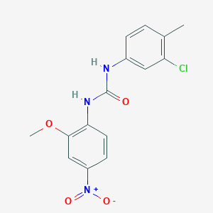 molecular formula C15H14ClN3O4 B10972286 1-(3-Chloro-4-methylphenyl)-3-(2-methoxy-4-nitrophenyl)urea 