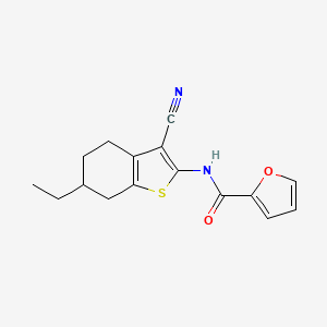 N-(3-cyano-6-ethyl-4,5,6,7-tetrahydro-1-benzothiophen-2-yl)furan-2-carboxamide