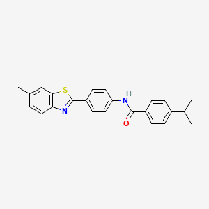 N-[4-(6-methyl-1,3-benzothiazol-2-yl)phenyl]-4-(propan-2-yl)benzamide