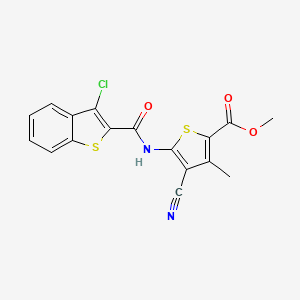 Methyl 5-{[(3-chloro-1-benzothiophen-2-yl)carbonyl]amino}-4-cyano-3-methylthiophene-2-carboxylate