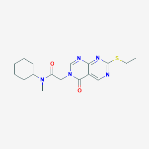 N-cyclohexyl-2-[7-(ethylsulfanyl)-4-oxopyrimido[4,5-d]pyrimidin-3(4H)-yl]-N-methylacetamide