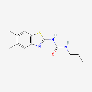 molecular formula C13H17N3OS B10972373 1-(5,6-Dimethyl-1,3-benzothiazol-2-yl)-3-propylurea 