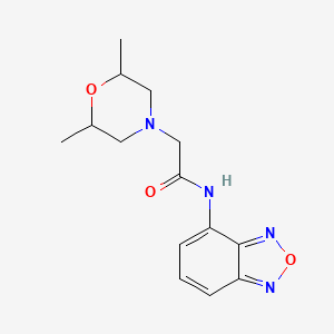 molecular formula C14H18N4O3 B10972384 N-(2,1,3-benzoxadiazol-4-yl)-2-(2,6-dimethylmorpholin-4-yl)acetamide 