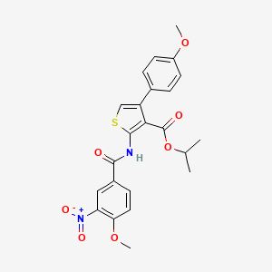 Propan-2-yl 2-{[(4-methoxy-3-nitrophenyl)carbonyl]amino}-4-(4-methoxyphenyl)thiophene-3-carboxylate