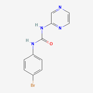 molecular formula C11H9BrN4O B10972413 1-(4-Bromophenyl)-3-pyrazin-2-ylurea 