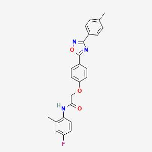 N-(4-fluoro-2-methylphenyl)-2-{4-[3-(4-methylphenyl)-1,2,4-oxadiazol-5-yl]phenoxy}acetamide