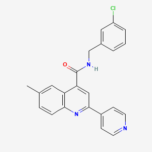 N-(3-chlorobenzyl)-6-methyl-2-(pyridin-4-yl)quinoline-4-carboxamide