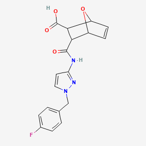 3-{[1-(4-fluorobenzyl)-1H-pyrazol-3-yl]carbamoyl}-7-oxabicyclo[2.2.1]hept-5-ene-2-carboxylic acid