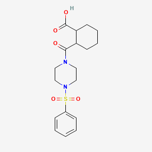 2-{[4-(Phenylsulfonyl)piperazin-1-yl]carbonyl}cyclohexanecarboxylic acid