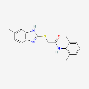 N-(2,6-dimethylphenyl)-2-[(5-methyl-1H-benzimidazol-2-yl)sulfanyl]acetamide