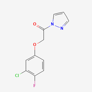 2-(3-chloro-4-fluorophenoxy)-1-(1H-pyrazol-1-yl)ethanone