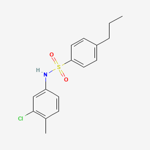 N-(3-chloro-4-methylphenyl)-4-propylbenzenesulfonamide