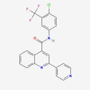 N-[4-chloro-3-(trifluoromethyl)phenyl]-2-(pyridin-4-yl)quinoline-4-carboxamide