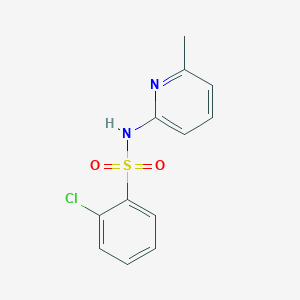 molecular formula C12H11ClN2O2S B10972539 2-chloro-N-(6-methylpyridin-2-yl)benzenesulfonamide 