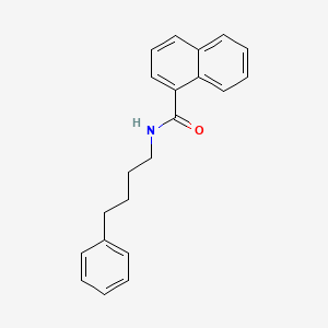 molecular formula C21H21NO B10972547 N-(4-phenylbutyl)naphthalene-1-carboxamide 