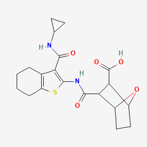 3-{[3-(Cyclopropylcarbamoyl)-4,5,6,7-tetrahydro-1-benzothiophen-2-yl]carbamoyl}-7-oxabicyclo[2.2.1]heptane-2-carboxylic acid