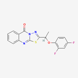 2-[1-(2,4-difluorophenoxy)ethyl]-5H-[1,3,4]thiadiazolo[2,3-b]quinazolin-5-one