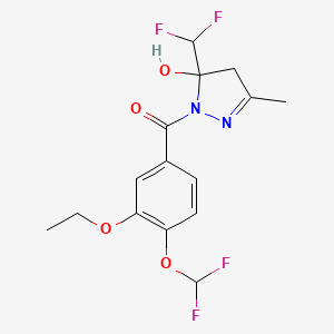 [4-(difluoromethoxy)-3-ethoxyphenyl][5-(difluoromethyl)-5-hydroxy-3-methyl-4,5-dihydro-1H-pyrazol-1-yl]methanone