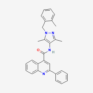 N-[3,5-dimethyl-1-(2-methylbenzyl)-1H-pyrazol-4-yl]-2-phenylquinoline-4-carboxamide