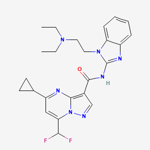 5-cyclopropyl-N-{1-[2-(diethylamino)ethyl]-1H-benzimidazol-2-yl}-7-(difluoromethyl)pyrazolo[1,5-a]pyrimidine-3-carboxamide