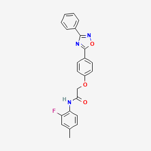 N-(2-fluoro-4-methylphenyl)-2-[4-(3-phenyl-1,2,4-oxadiazol-5-yl)phenoxy]acetamide