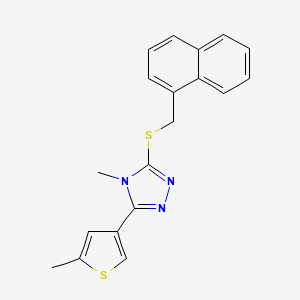 4-methyl-3-(5-methylthiophen-3-yl)-5-[(naphthalen-1-ylmethyl)sulfanyl]-4H-1,2,4-triazole