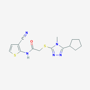 N-(3-cyanothiophen-2-yl)-2-[(5-cyclopentyl-4-methyl-4H-1,2,4-triazol-3-yl)sulfanyl]acetamide