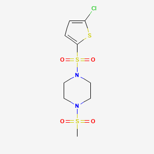 1-[(5-Chlorothiophen-2-yl)sulfonyl]-4-(methylsulfonyl)piperazine