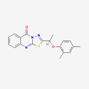 2-[1-(2,4-dimethylphenoxy)ethyl]-5H-[1,3,4]thiadiazolo[2,3-b]quinazolin-5-one