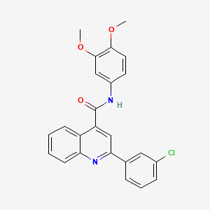 2-(3-chlorophenyl)-N-(3,4-dimethoxyphenyl)quinoline-4-carboxamide