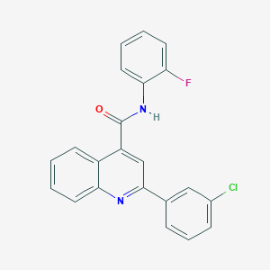 2-(3-chlorophenyl)-N-(2-fluorophenyl)quinoline-4-carboxamide