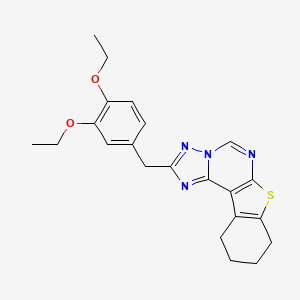 2-(3,4-Diethoxybenzyl)-8,9,10,11-tetrahydro[1]benzothieno[3,2-e][1,2,4]triazolo[1,5-c]pyrimidine