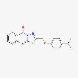 2-{[4-(propan-2-yl)phenoxy]methyl}-5H-[1,3,4]thiadiazolo[2,3-b]quinazolin-5-one