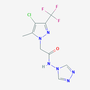 2-[4-chloro-5-methyl-3-(trifluoromethyl)-1H-pyrazol-1-yl]-N-(4H-1,2,4-triazol-4-yl)acetamide