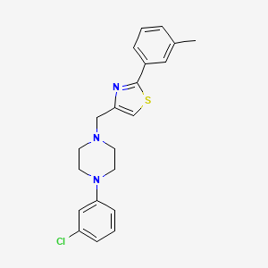 1-(3-Chlorophenyl)-4-{[2-(3-methylphenyl)-1,3-thiazol-4-yl]methyl}piperazine