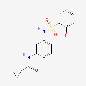 N-(3-{[(2-fluorophenyl)sulfonyl]amino}phenyl)cyclopropanecarboxamide