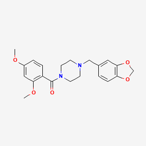 [4-(1,3-Benzodioxol-5-ylmethyl)piperazin-1-yl](2,4-dimethoxyphenyl)methanone