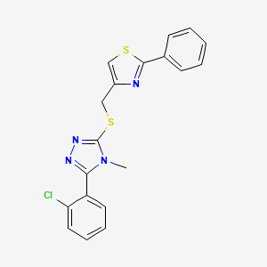 3-(2-chlorophenyl)-4-methyl-5-{[(2-phenyl-1,3-thiazol-4-yl)methyl]sulfanyl}-4H-1,2,4-triazole