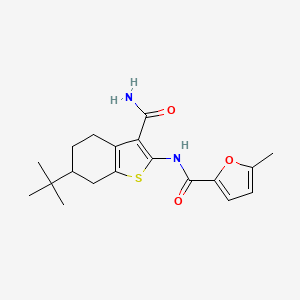 N-(6-tert-butyl-3-carbamoyl-4,5,6,7-tetrahydro-1-benzothiophen-2-yl)-5-methylfuran-2-carboxamide