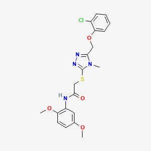 2-({5-[(2-chlorophenoxy)methyl]-4-methyl-4H-1,2,4-triazol-3-yl}sulfanyl)-N-(2,5-dimethoxyphenyl)acetamide