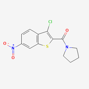 (3-Chloro-6-nitro-1-benzothiophen-2-yl)(pyrrolidin-1-yl)methanone