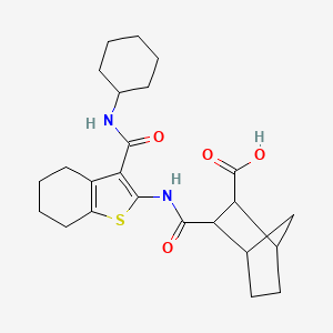 3-{[3-(Cyclohexylcarbamoyl)-4,5,6,7-tetrahydro-1-benzothiophen-2-yl]carbamoyl}bicyclo[2.2.1]heptane-2-carboxylic acid