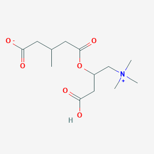 B109733 [3-Carboxy-2-(4-carboxy-3-methylbutanoyl)oxypropyl]-trimethylazanium;chloride CAS No. 102673-95-0