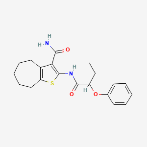 2-[(2-phenoxybutanoyl)amino]-5,6,7,8-tetrahydro-4H-cyclohepta[b]thiophene-3-carboxamide